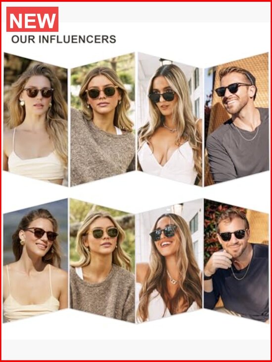 Retro Vintage Square Polarized Sunglasses UV Protection TR90 Frame main image 7